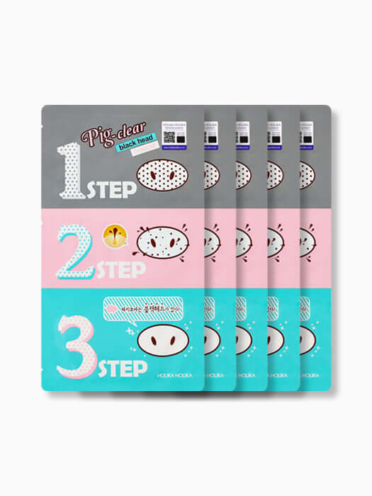Holika Holika Pig Clear Blackhead 3-Step Kit (Nose Pack)