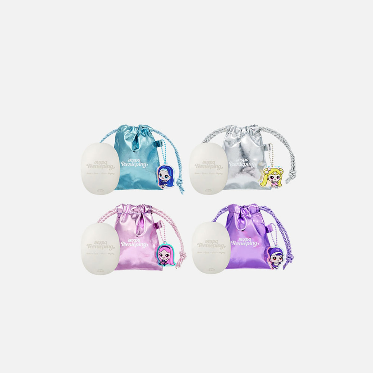aespa aespa x Teenieping - Mirror Pouch Keyring Set - Official MD