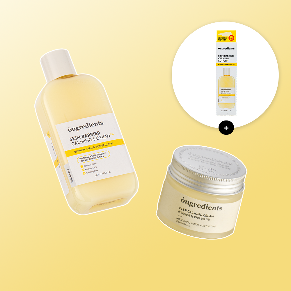 ONGREDIENTS Calming Lotion EX & Deep Calming Cream Set - coffret soin coréen