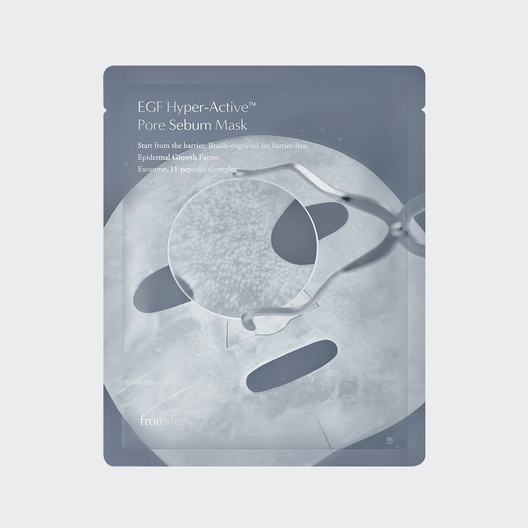 FROMRIER Hyper Active Pore Sebum Mask EGF (1 Sheet) - masque coréen