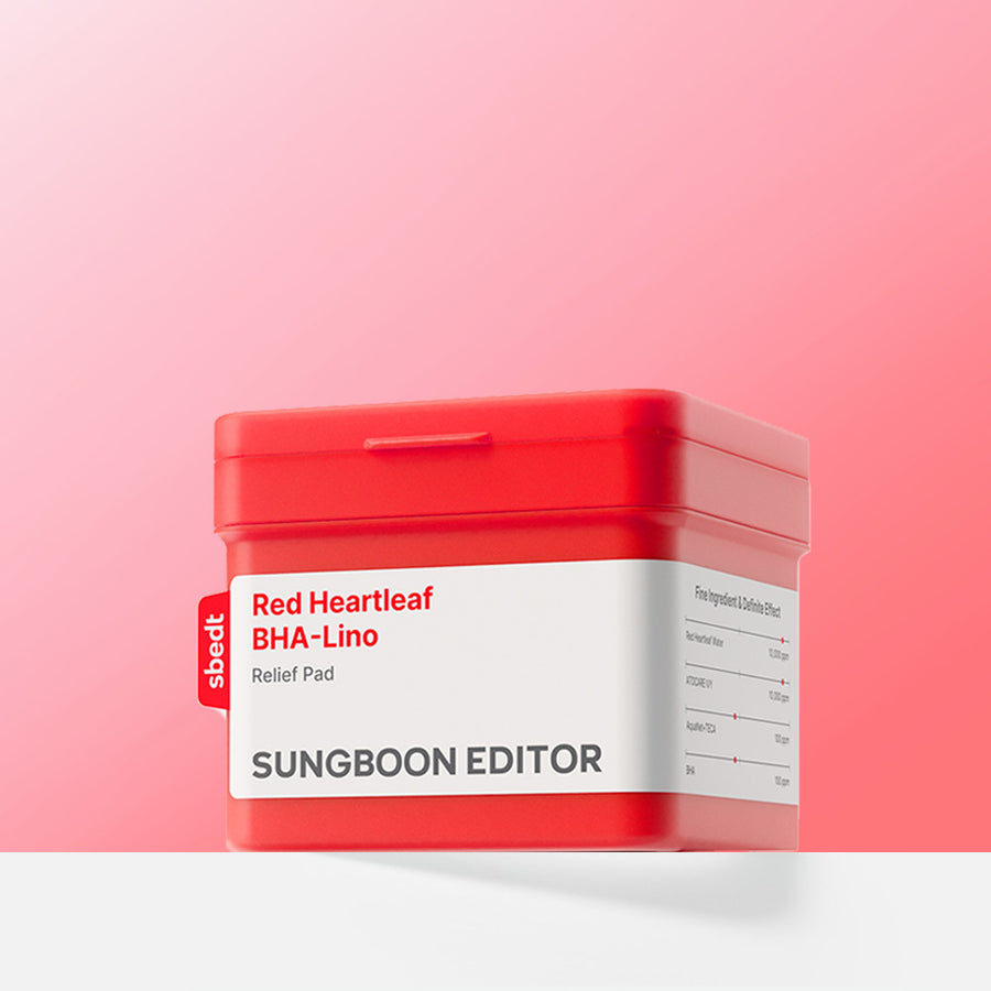 SUNGBOON EDITOR Red Houttuynia BHA Pads toner 60 pièces
