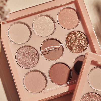 MQNY 1001 Tone-on-Tone Shadow Palette Pro 9 Nude Mood