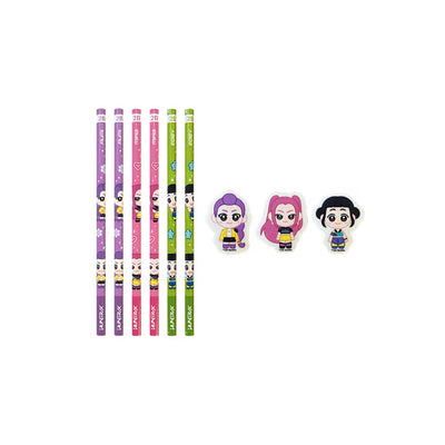 K-POP DEMON HUNTERS HUNTRX Bleistift- und Radiergummi-Set