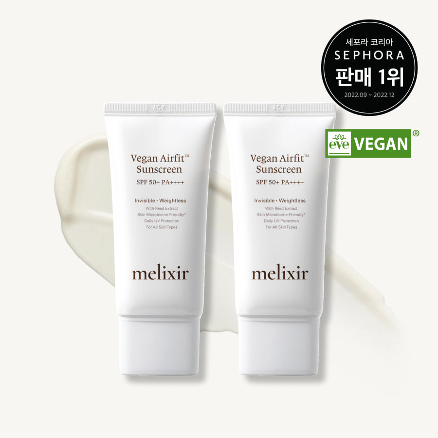 MELIXIR Vegan Airfit Sunscreen 50ml Duo Set