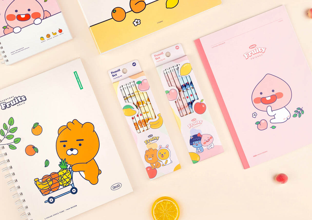 Set Set Crayons Petite Apeach - Kakao Friends