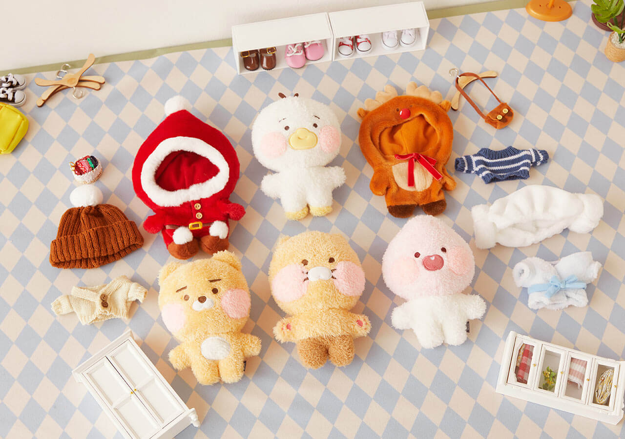 Set Peluche Poslin Friends - Kakao Friends