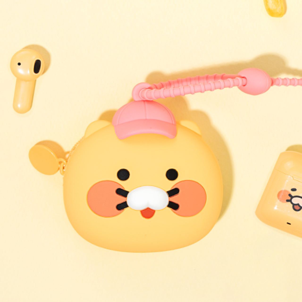 KAKAO FRIENDS - Silicone Pochette Chunsik Chapeau(PINK)
