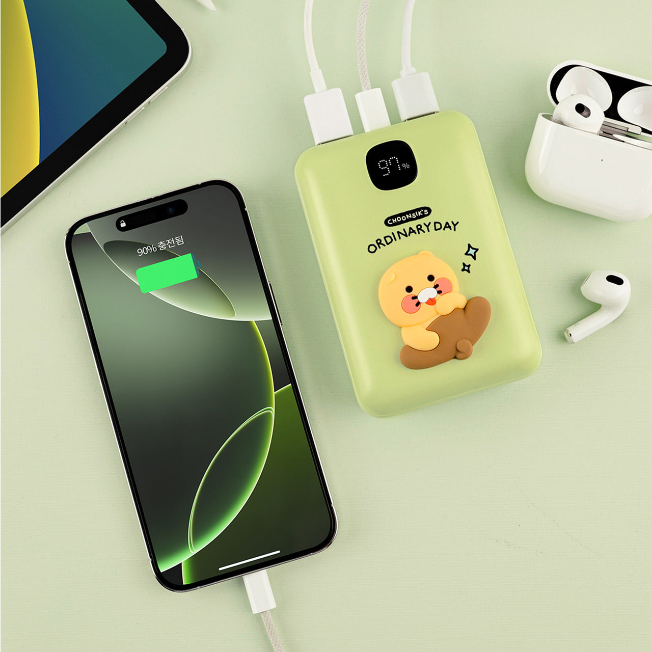 KAKAO FRIENDS - Batterie Externe 20,000 Vert