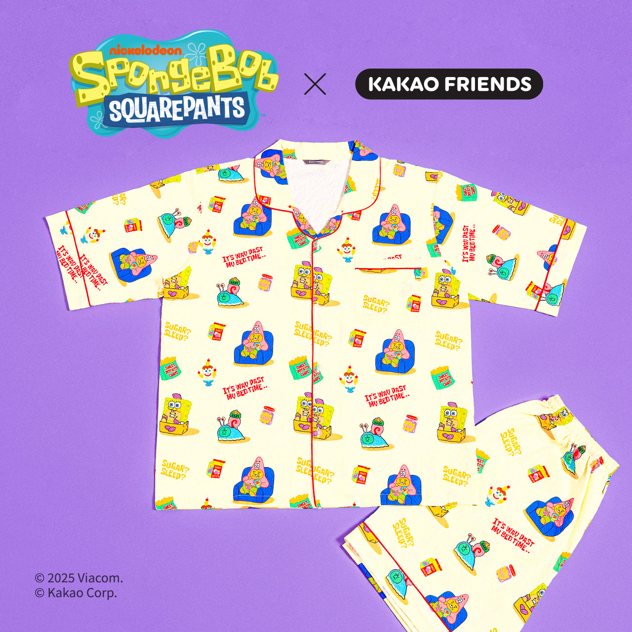 KAKAO FRIENDS - SpongeBobXFriends Pyjama Homme Friends
