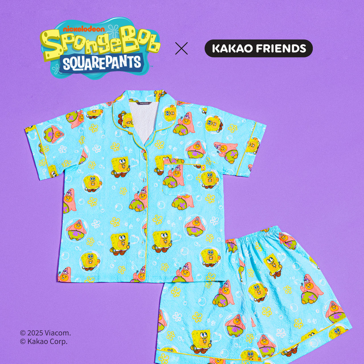 KAKAO FRIENDS - SpongeBobXFriends Pyjama Femme Ryan&Chunsik