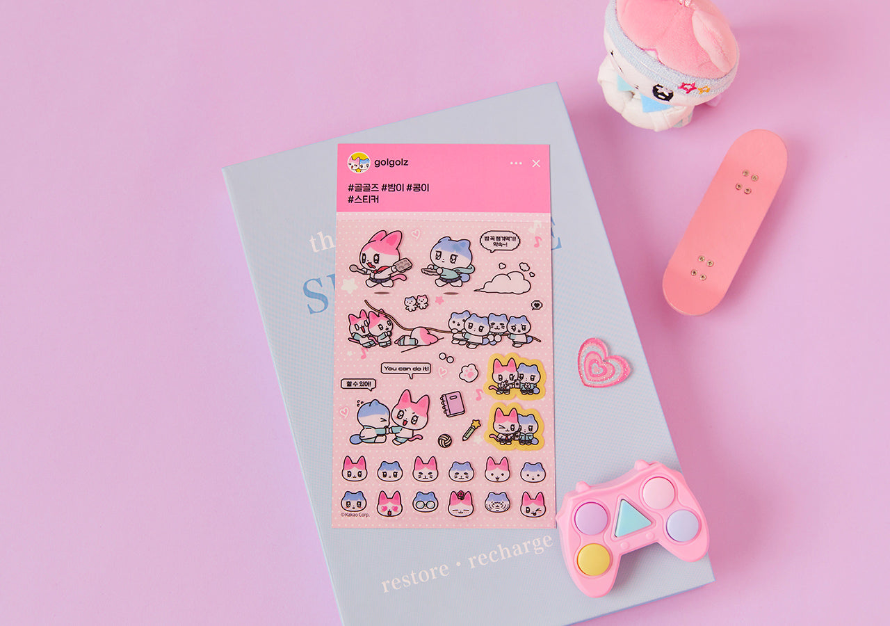 KAKAO FRIENDS - TransparentAutocollant Rose - Detail 4