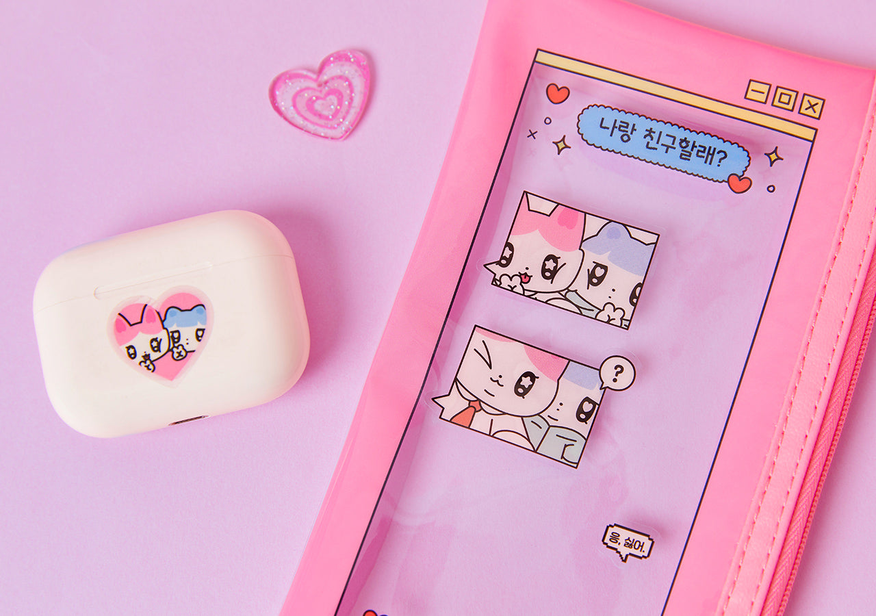 KAKAO FRIENDS - TransparentAutocollant Rose - Detail 6