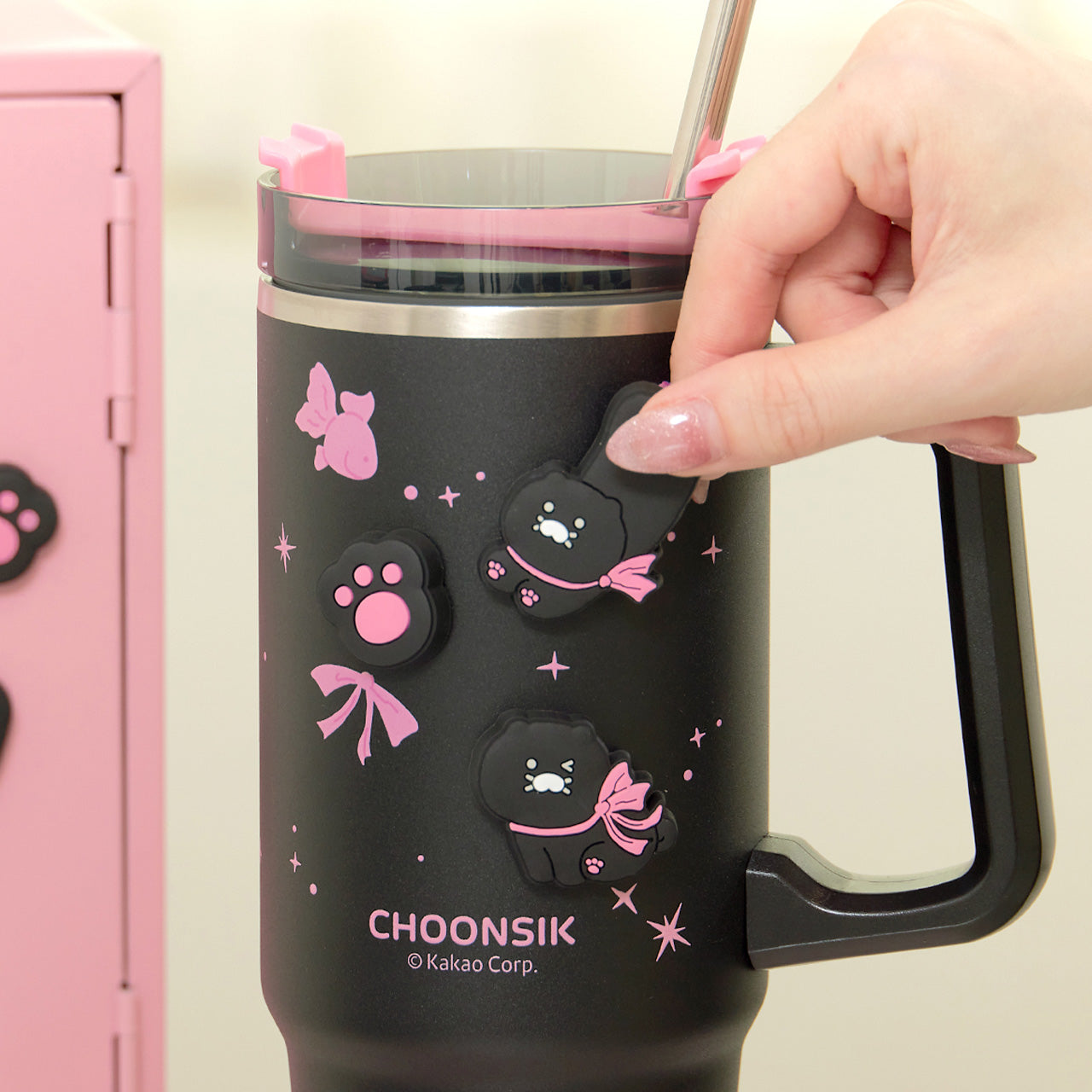 KAKAO FRIENDS - Noir Aimant Tumbler