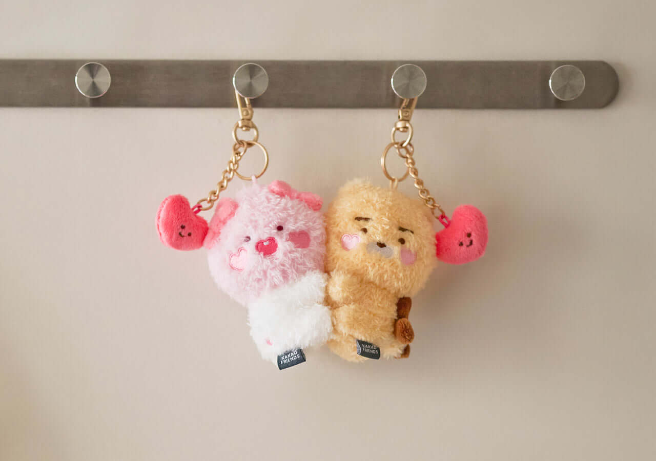 Set Peluche Porte-cles Petit Ryan - Kakao Friends