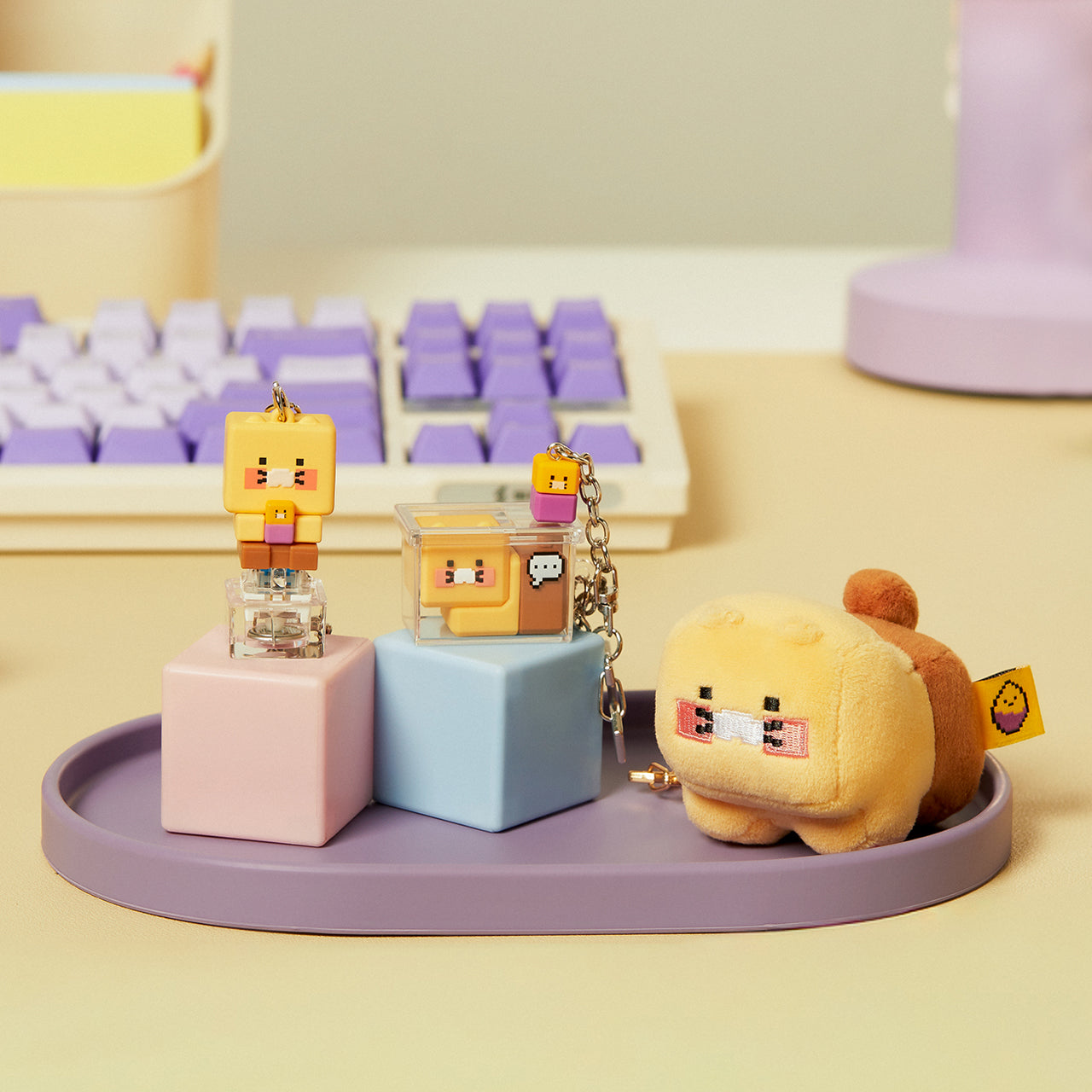 KAKAO FRIENDS - Porte-cles Peluche Chunsik