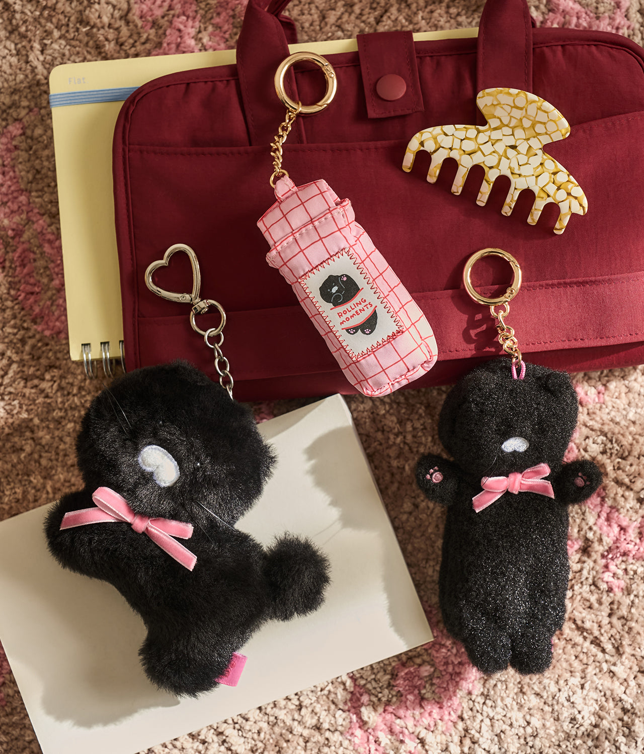 KAKAO FRIENDS - Noir Baume Levres Porte-cles Chunsik - Detail 7