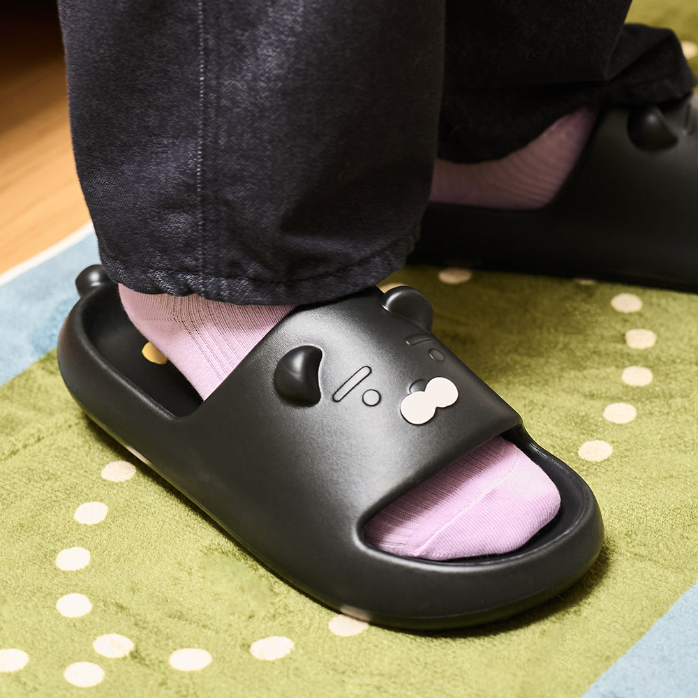 KAKAO FRIENDS - Noir Pantoufles Homme Ryan