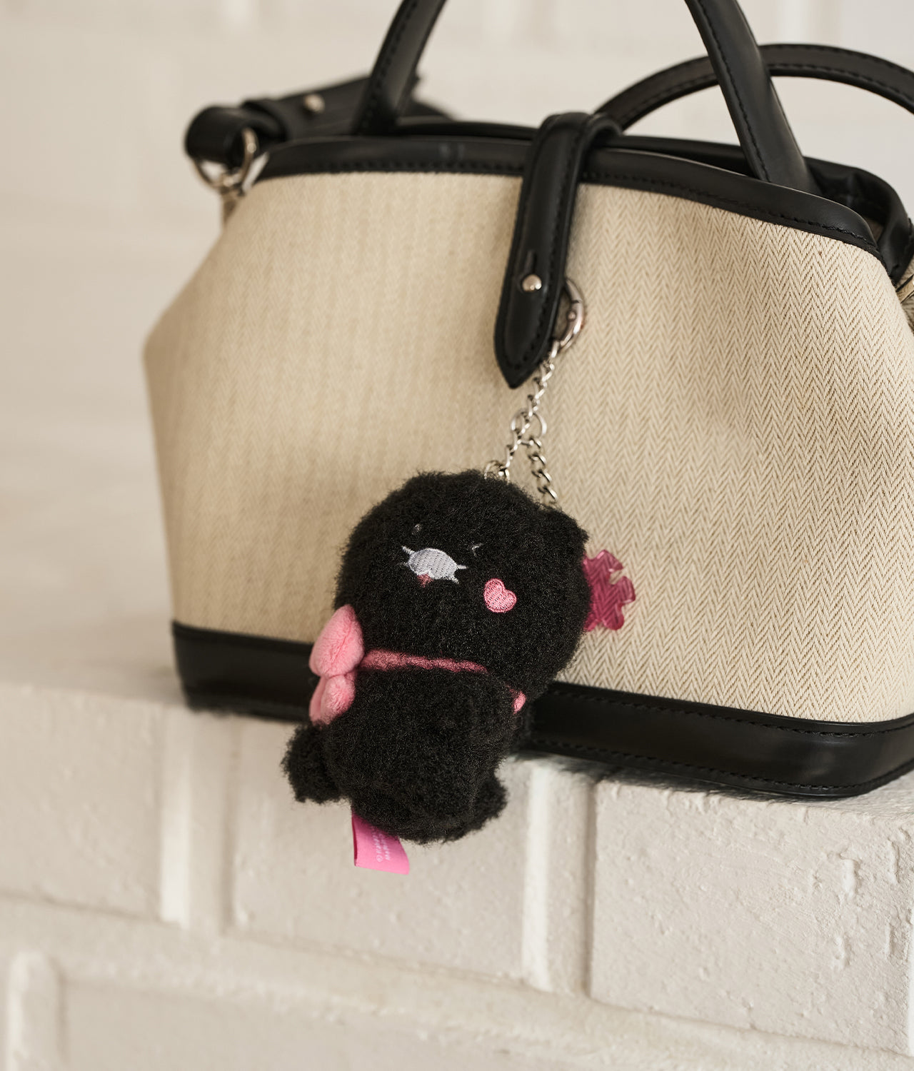 KAKAO FRIENDS - Noir Aimant Porte-cles Peluche Set Chunsik - Detail 6