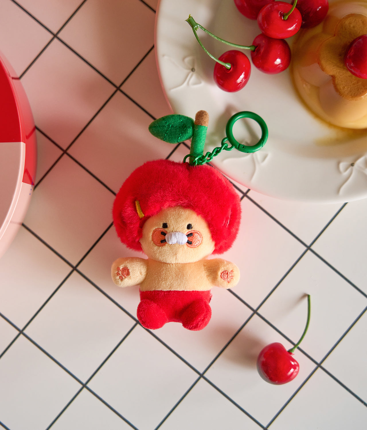 KAKAO FRIENDS - Rouge Porte-cles Peluche Chunsik - Detail 3