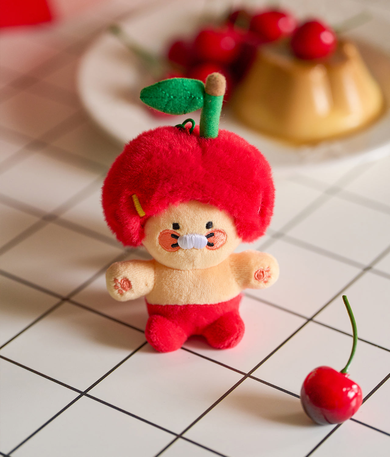 KAKAO FRIENDS - Rouge Porte-cles Peluche Chunsik - Detail 4