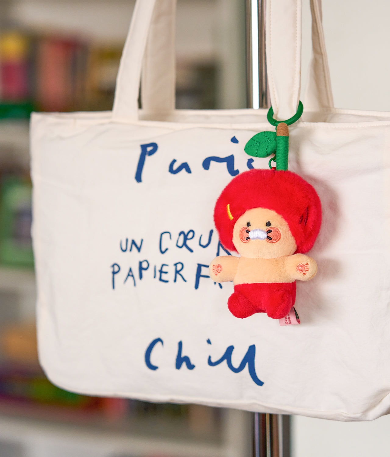 KAKAO FRIENDS - Rouge Porte-cles Peluche Chunsik - Detail 5