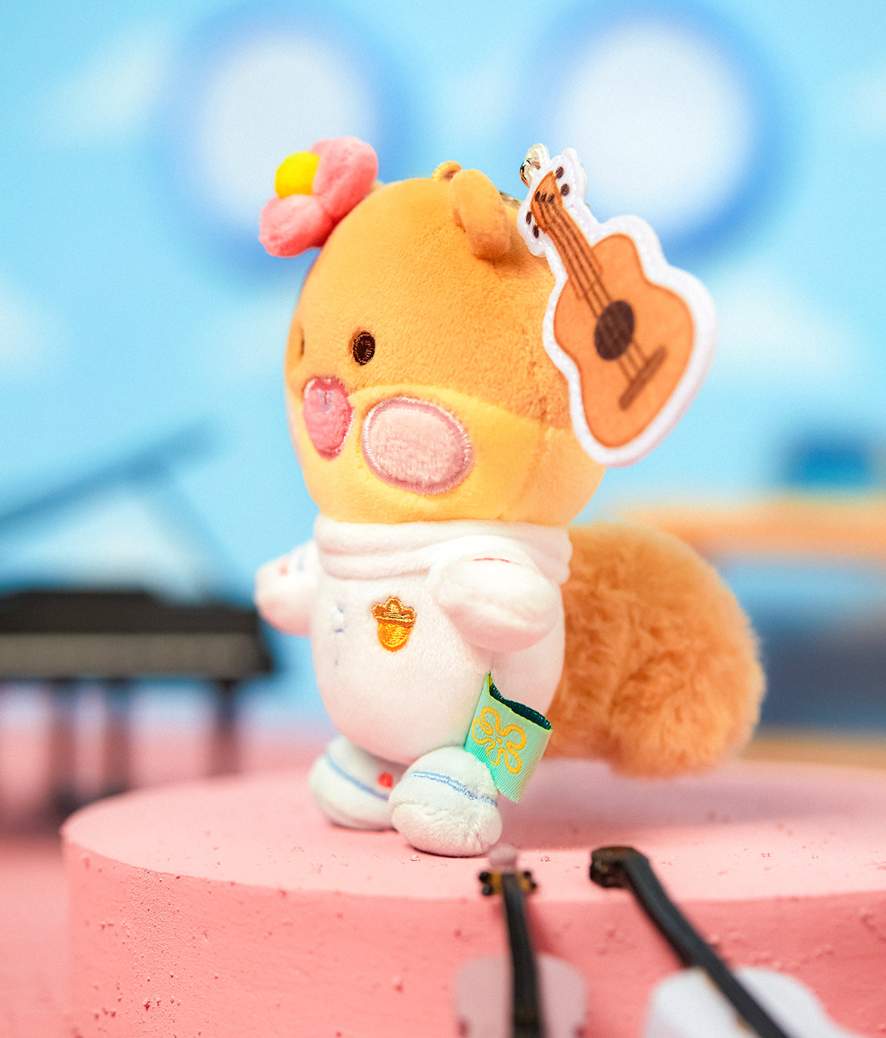 KAKAO FRIENDS - SpongeBobXFriends Baby Sandy Porte-cles Peluche Little Apeach - Detail 5