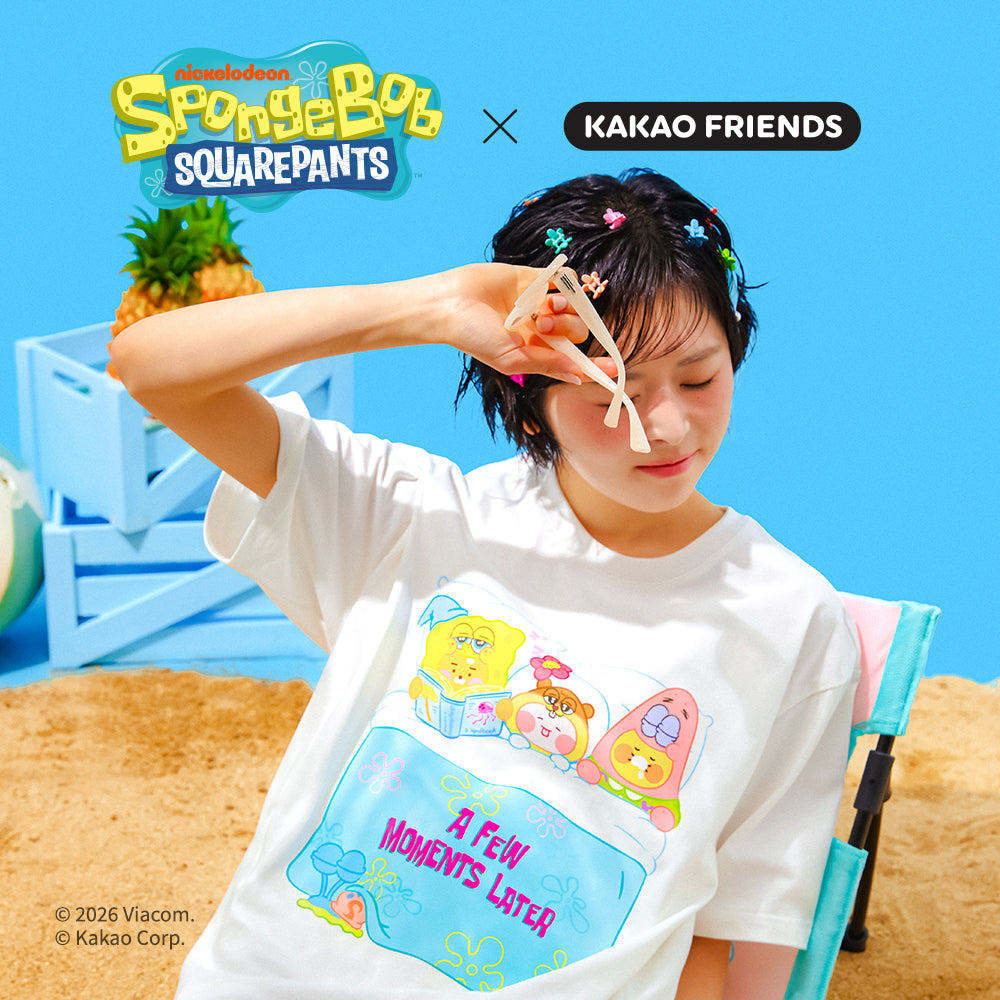 KAKAO FRIENDS - SpongeBobXFriends Femme T-shirt Friends