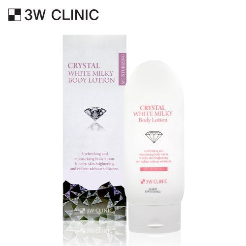 3W CLINIC Crystal White Milky Body Lotion 150g disponible sur Ma petite Coree, ton Eshop 100% K-beauty en direct de Seoul