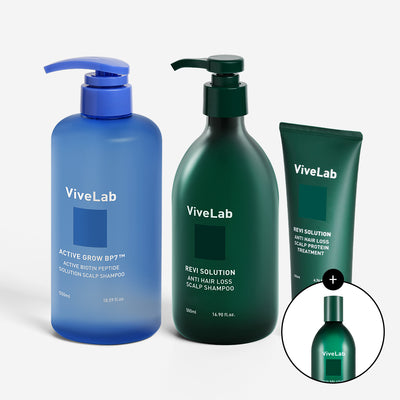 VIVELAB Active Biotin Peptide & Revi Solution Shampoo Set