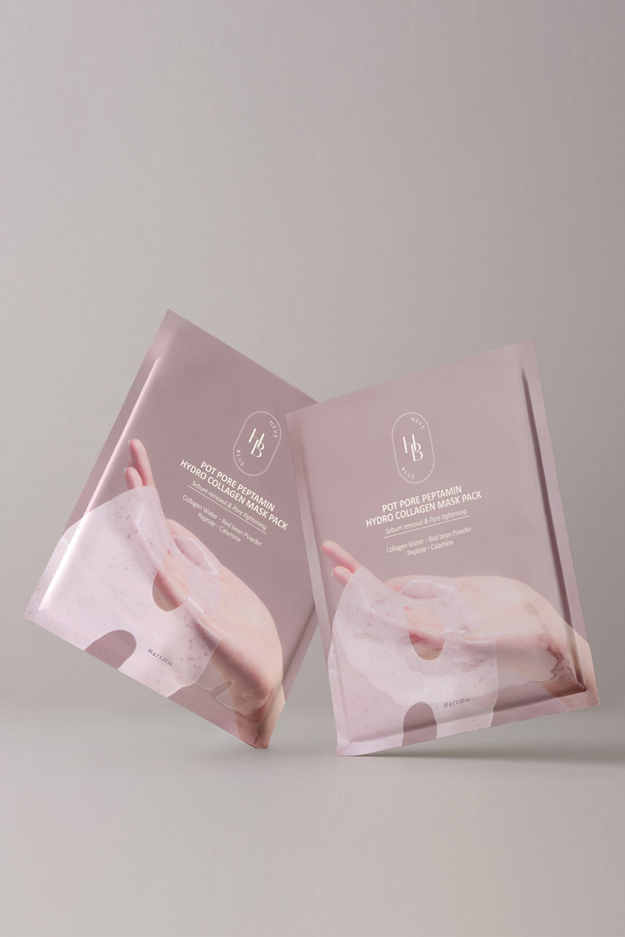 HEVEBLUE Red Bean Pore Peptamine Hydro Kollagen Maske 7 Stück