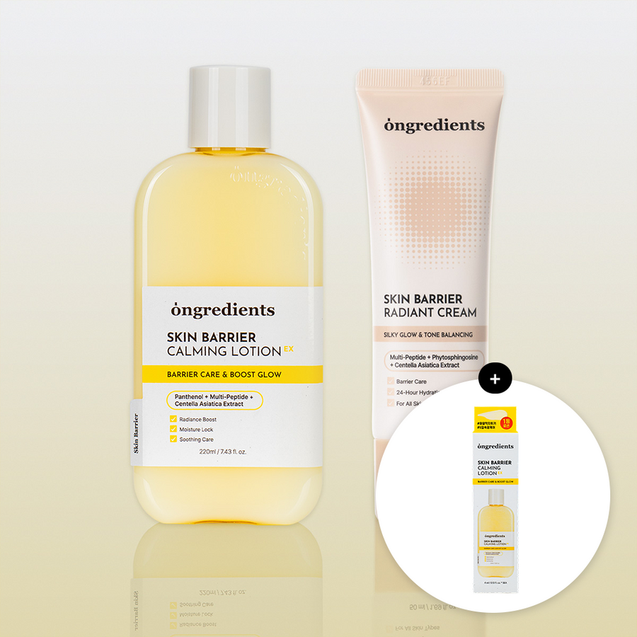 ONGREDIENTS Calming Lotion EX 220ml & Radiant Cream 50ml Set