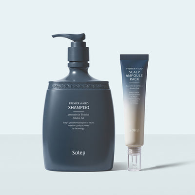 SOLEP Premier Hi-Gro Shampoo & Scalp Ampoule Pack Set