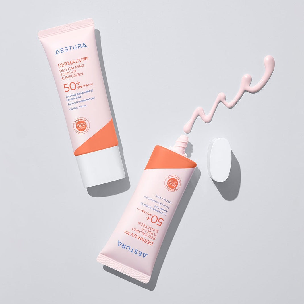 AESTURA Derma UV36 Red Calming Tone-Up Sunscreen 40ml disponible sur Ma petite Coree, ton Eshop 100% K-beauty en direct de Seoul