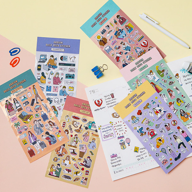 ARDIUM Daily Deco Stickers disponible sur Ma petite Coree, ton Eshop 100% K-beauty en direct de Seoul