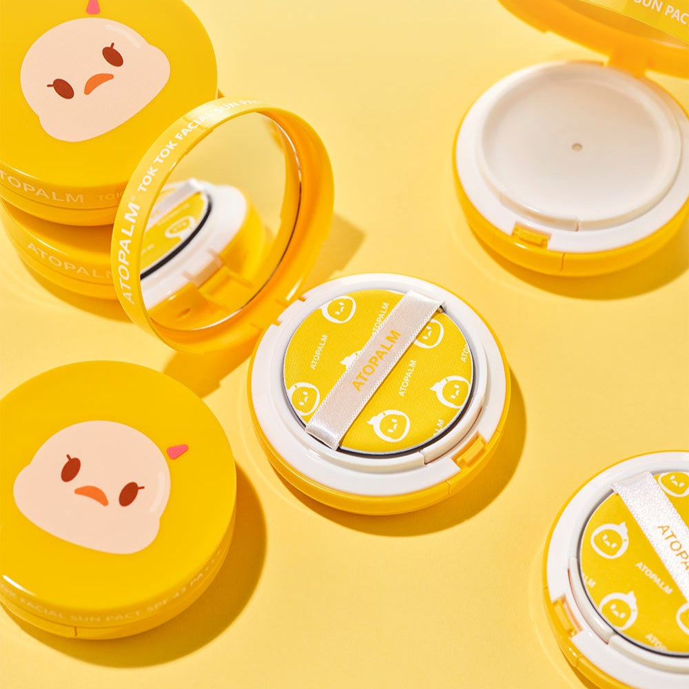 ATOPALM Toktok Facial Sun Pact SPF43 PA+++ 15g Main Product & 15g Refill Set