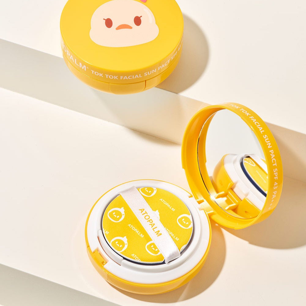 ATOPALM Toktok Facial Sun Pact SPF43 PA+++ 15g Main Product & 15g Refill Set