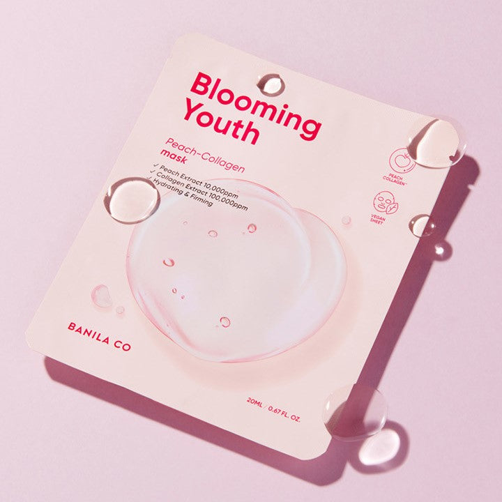 BANILA CO Blooming Youth Peach-Collagen Mask disponible sur Ma petite Coree, ton Eshop 100% K-beauty en direct de Seoul