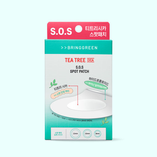 BRINGGREEN Tea Tree Cica SOS Spot Patch 75p disponible sur Ma petite Coree, ton Eshop 100% K-beauty en direct de Seoul