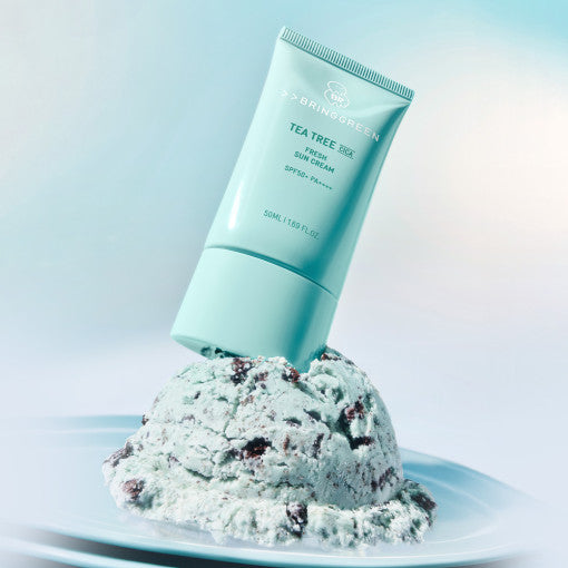 BRINGGREEN Teatree Cica Fresh Sun Cream 50ml disponible sur Ma petite Coree, ton Eshop 100% K-beauty en direct de Seoul