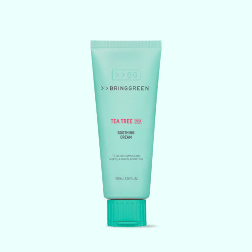 BRINGGREEN Teatree Cica Soothing Cream Plus 100ml disponible sur Ma petite Coree, ton Eshop 100% K-beauty en direct de Seoul