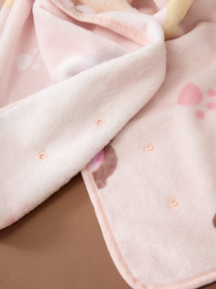 BT21 BABY MORE FLUFFY BLANKET : couverture bébé rose ultra douce de LINE FRIENDS, motifs cœurs et peluche.
