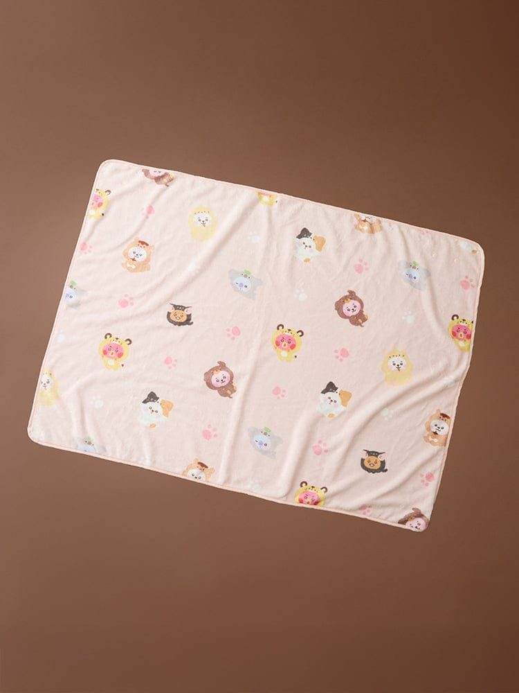 BT21 BABY MORE FLUFFY BLANKET de LINE FRIENDS, couverture bébé moelleuse décor kawaii avec personnages BT21