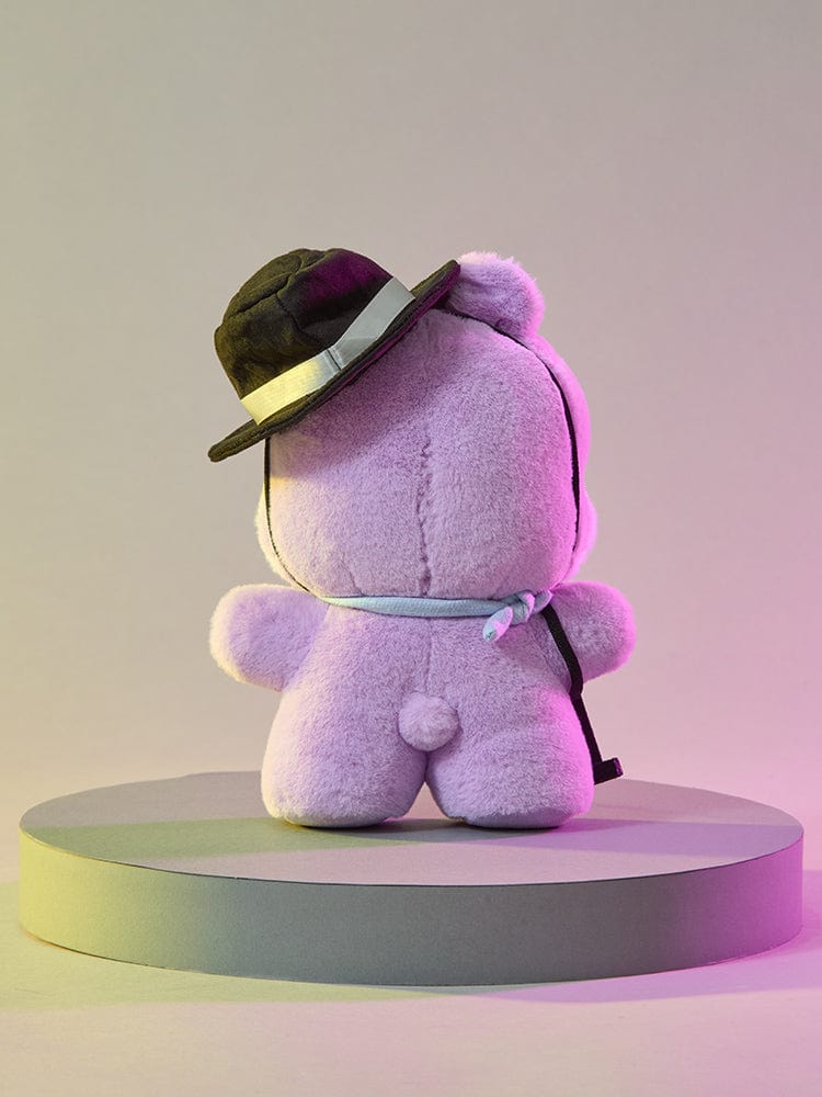 BT21 Born to Dance Closet Accessory Set (Stage), peluche violette sur socle, chapeau et accessoires, univers BT21 BTS/LINE FRIENDS