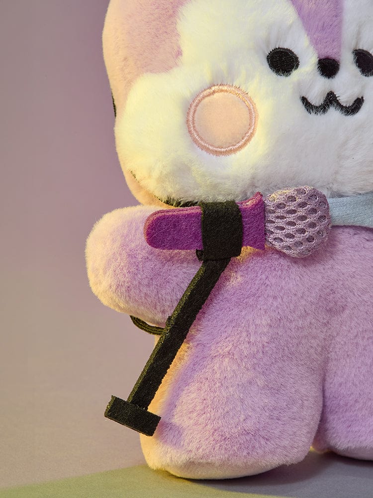 BT21 Born to Dance Closet Accessory Set (Stage) : peluche décorative LINE FRIENDS, tenue scène, gros plan violet et étiquette noire.