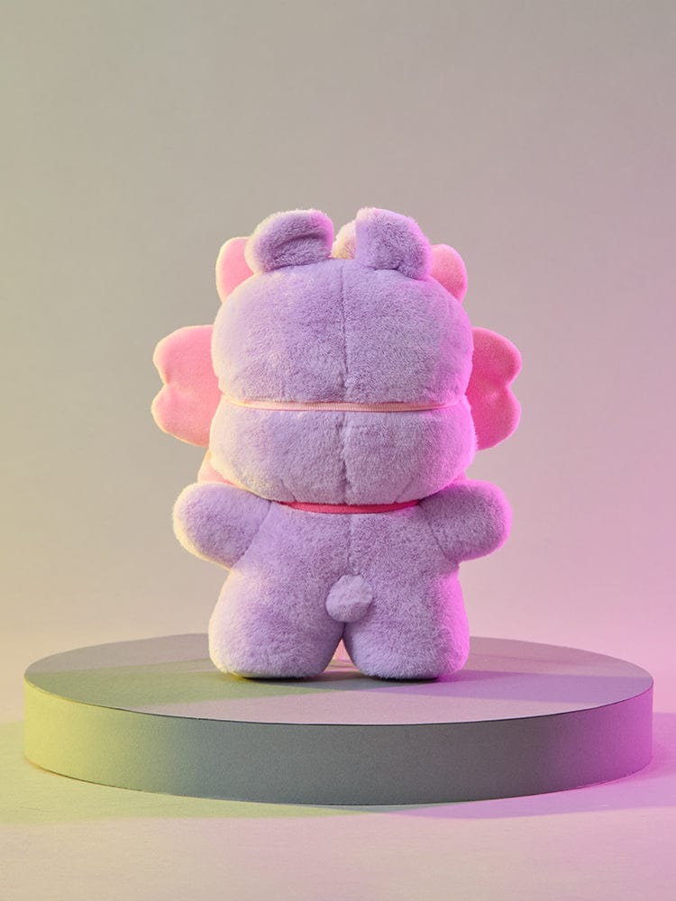 BT21 Born to Dance Closet Accessory Set (Wreath) : peluche BT21 lilas sur podium, décor chambre, LINE FRIENDS x BTS