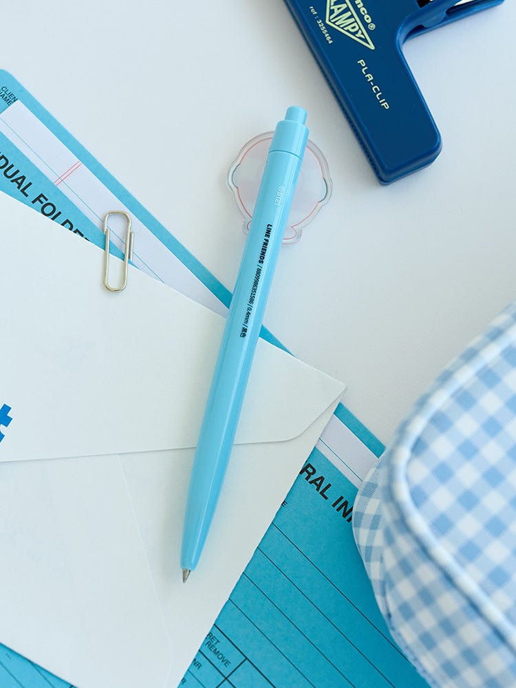 BT21 CHIMMY BABY ACRYLIC GEL PEN OCEAN FRIENDS, stylo gel bleu avec CHIMMY, papeterie officielle LINE FRIENDS, bureau