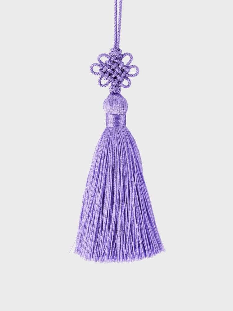 BT21 CHIMMY BABY MIRROR KEYRING K-EDITION ver.2 : pompon violet sur porte-clés CHIMMY, accessoire officiel BTS LINE sous licence.