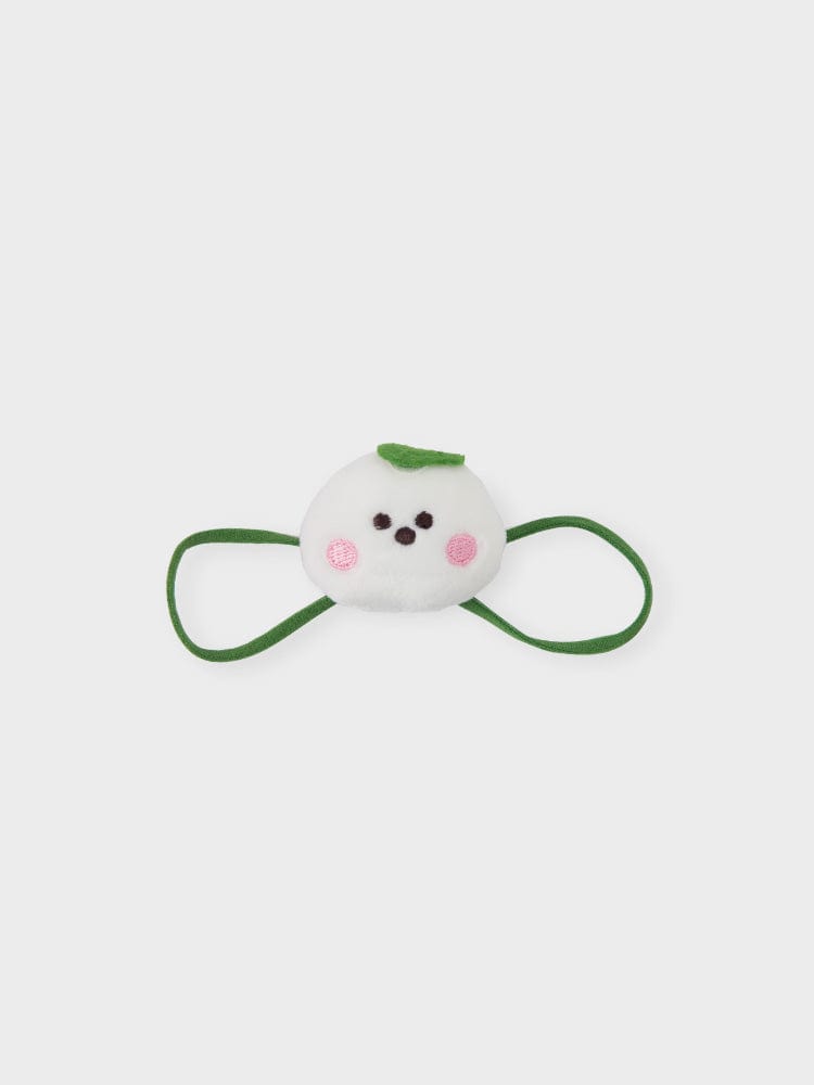 BT21 CHIMMY BIG PLUSH MAGNET CHEWY CHEWY CHIMMY : peluche aimantée CHIMMY, chiot blanc, sur fond clair, LINE FRIENDS.