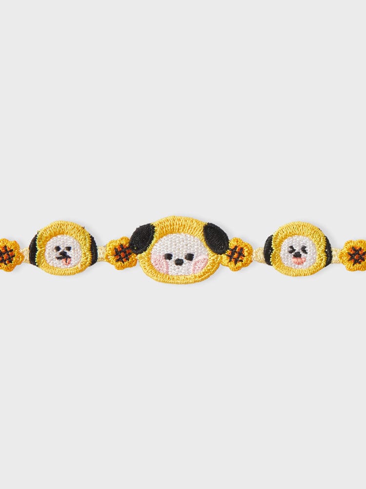 BT21 CHIMMY BRACELET BIG & TINY EDITION : bracelet kawaii CHIMMY de Jimin BTS, officiel LINE FRIENDS, sur fond clair.