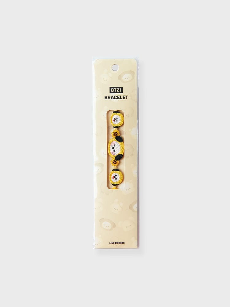 BT21 CHIMMY BRACELET BIG & TINY EDITION, bracelet kawaii officiel LINE FRIENDS avec CHIMMY, sur fond clair, présentation produit.